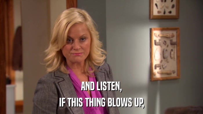 AND LISTEN, IF THIS THING BLOWS UP, 