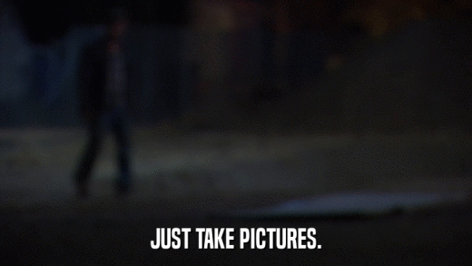 JUST TAKE PICTURES.  