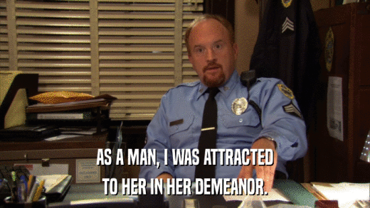 AS A MAN, I WAS ATTRACTED TO HER IN HER DEMEANOR. 