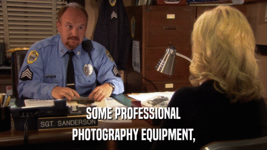 SOME PROFESSIONAL PHOTOGRAPHY EQUIPMENT, 