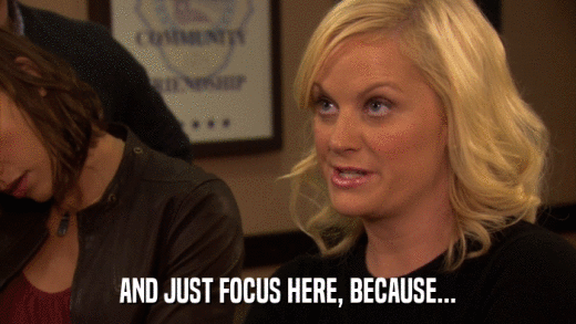 AND JUST FOCUS HERE, BECAUSE...  