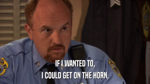 IF I WANTED TO, I COULD GET ON THE HORN, 