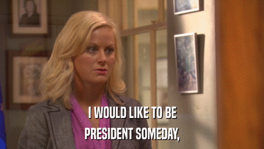 I WOULD LIKE TO BE PRESIDENT SOMEDAY, 
