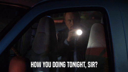 HOW YOU DOING TONIGHT, SIR?  