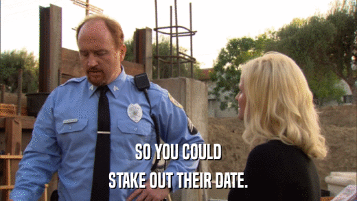 SO YOU COULD STAKE OUT THEIR DATE. 