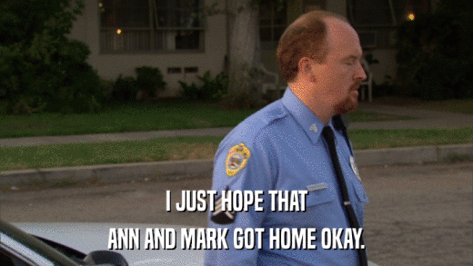 I JUST HOPE THAT ANN AND MARK GOT HOME OKAY. 