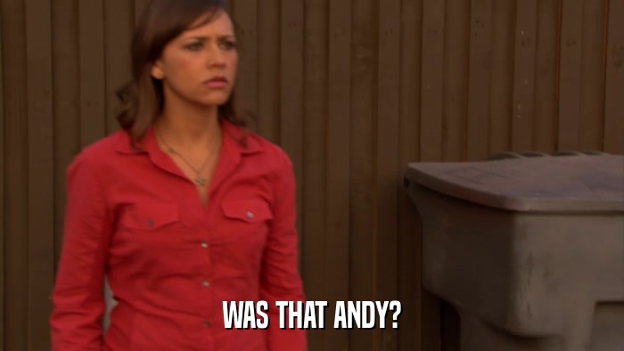 WAS THAT ANDY?  