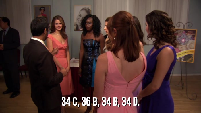 34 C, 36 B, 34 B, 34 D.  
