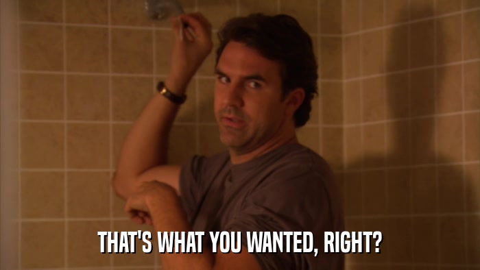 THAT'S WHAT YOU WANTED, RIGHT?  