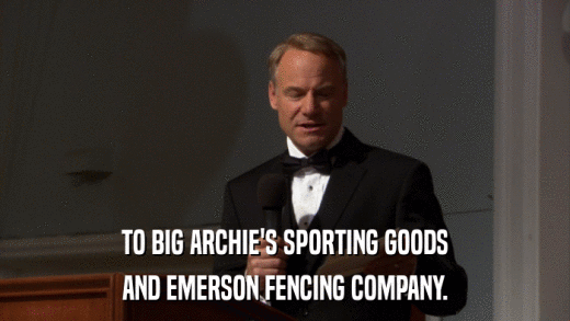 TO BIG ARCHIE'S SPORTING GOODS AND EMERSON FENCING COMPANY. 