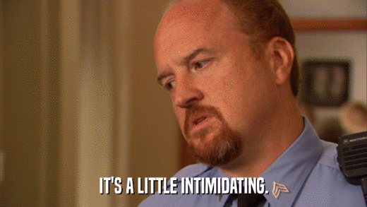 IT'S A LITTLE INTIMIDATING.  