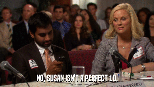 NO, SUSAN ISN'T A PERFECT 10.  