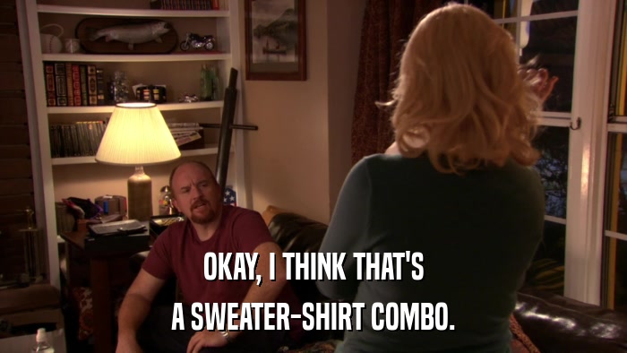 OKAY, I THINK THAT'S A SWEATER-SHIRT COMBO. 