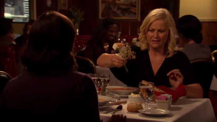 - I GOT FLOWERS IN YOUR SOUP. I'M SO SORRY. - OH COME ON! 