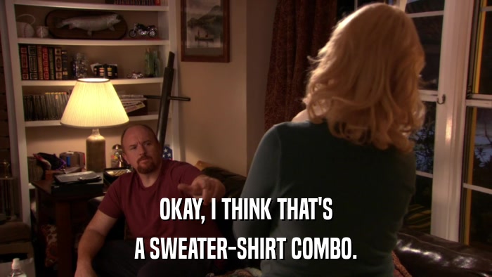 OKAY, I THINK THAT'S A SWEATER-SHIRT COMBO. 
