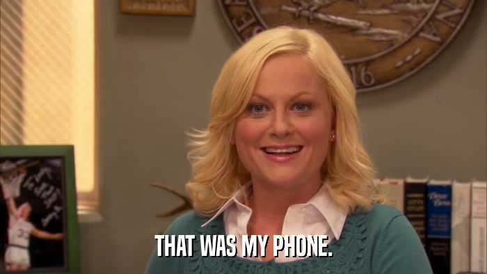 THAT WAS MY PHONE.  