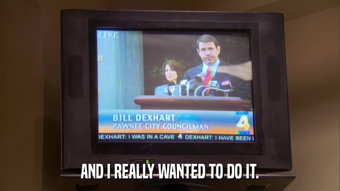 AND I REALLY WANTED TO DO IT.  
