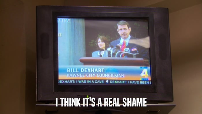 I THINK IT'S A REAL SHAME  