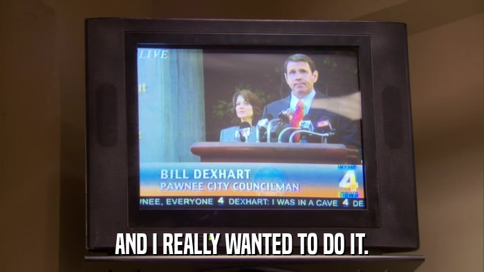 AND I REALLY WANTED TO DO IT.  