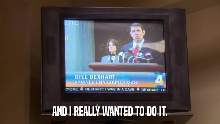 AND I REALLY WANTED TO DO IT.  