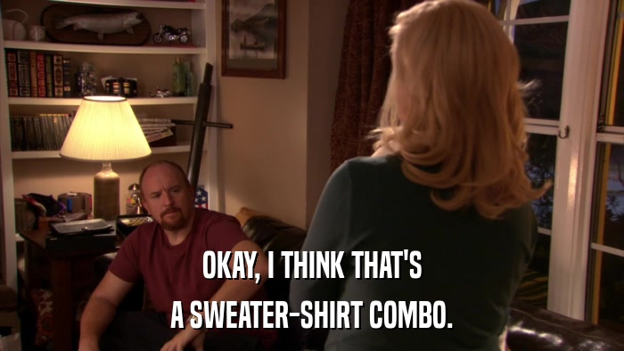 OKAY, I THINK THAT'S A SWEATER-SHIRT COMBO. 