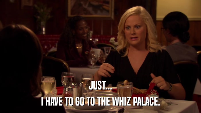 JUST... I HAVE TO GO TO THE WHIZ PALACE. 
