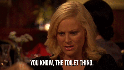 YOU KNOW, THE TOILET THING.  