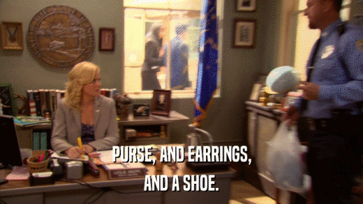 PURSE, AND EARRINGS, AND A SHOE. 