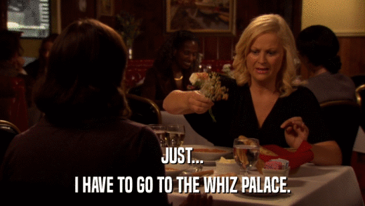 JUST... I HAVE TO GO TO THE WHIZ PALACE. 
