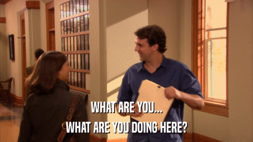 WHAT ARE YOU... WHAT ARE YOU DOING HERE? 