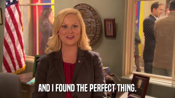 AND I FOUND THE PERFECT THING.  