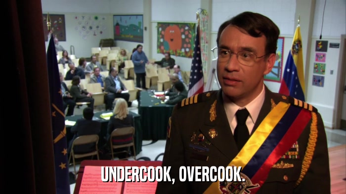 UNDERCOOK, OVERCOOK.  