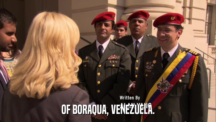 OF BORAQUA, VENEZUELA.  