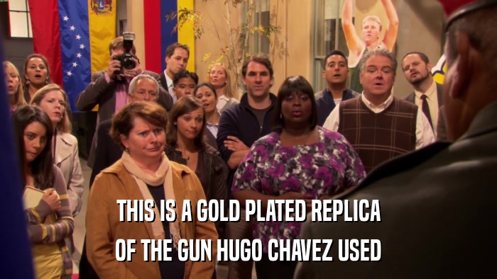 THIS IS A GOLD PLATED REPLICA OF THE GUN HUGO CHAVEZ USED 