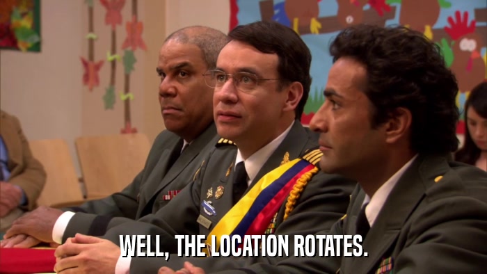 WELL, THE LOCATION ROTATES.  
