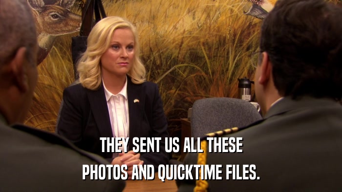 THEY SENT US ALL THESE PHOTOS AND QUICKTIME FILES. 