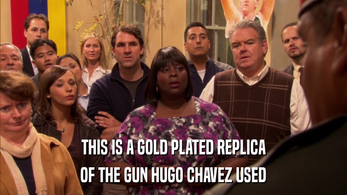 THIS IS A GOLD PLATED REPLICA OF THE GUN HUGO CHAVEZ USED 