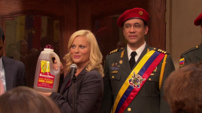 MADE RIGHT HERE IN PAWNEE'S OWN SWEETUMS FACTORY. 