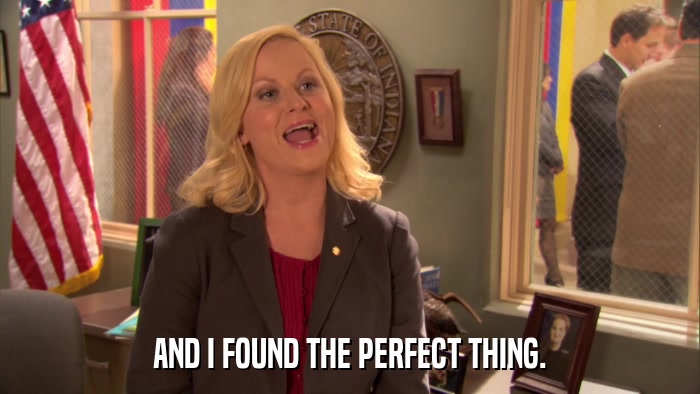 AND I FOUND THE PERFECT THING.  