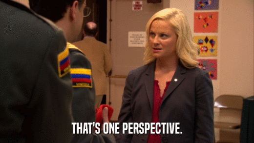 THAT'S ONE PERSPECTIVE.  