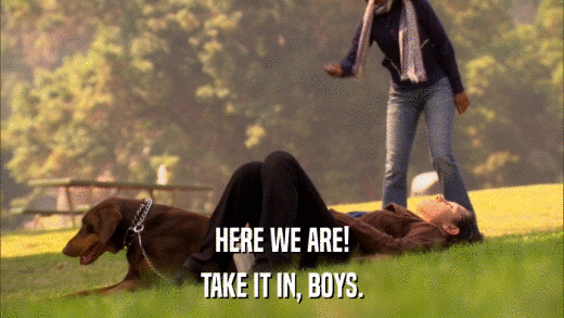 HERE WE ARE! TAKE IT IN, BOYS. 