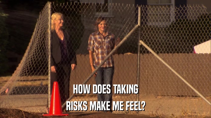 HOW DOES TAKING RISKS MAKE ME FEEL? 