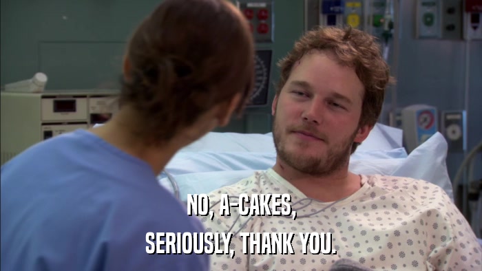 NO, A-CAKES, SERIOUSLY, THANK YOU. 