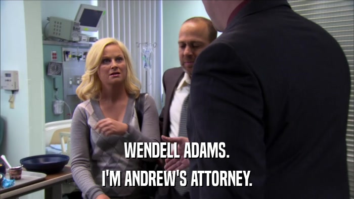 WENDELL ADAMS. I'M ANDREW'S ATTORNEY. 