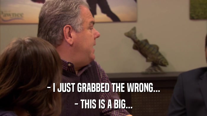 - I JUST GRABBED THE WRONG... - THIS IS A BIG... 