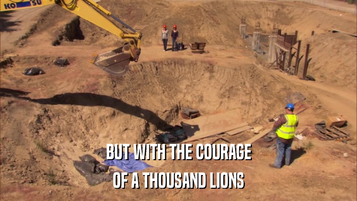 BUT WITH THE COURAGE OF A THOUSAND LIONS 