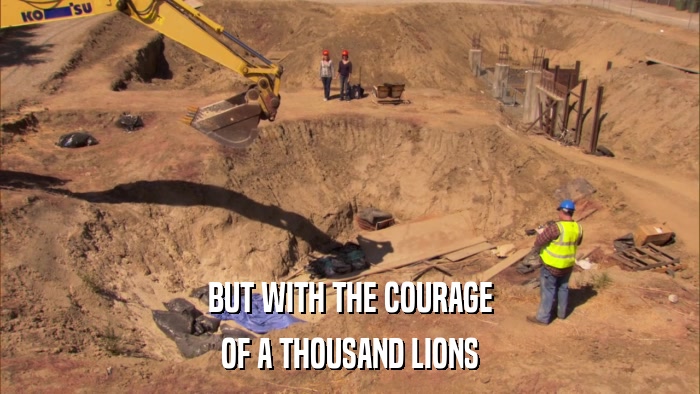 BUT WITH THE COURAGE OF A THOUSAND LIONS 