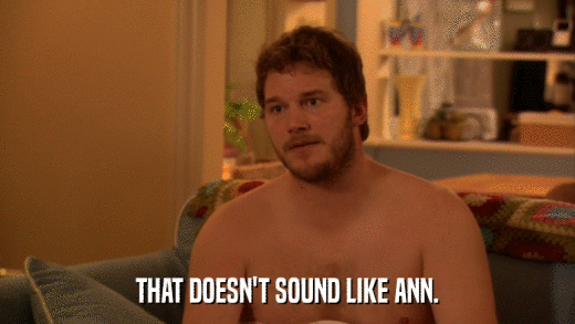 THAT DOESN'T SOUND LIKE ANN.  