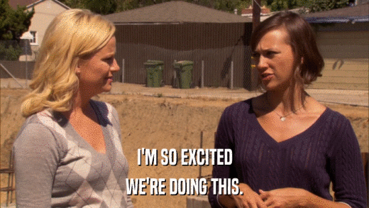 I'M SO EXCITED WE'RE DOING THIS. 