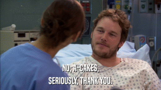 NO, A-CAKES, SERIOUSLY, THANK YOU. 
